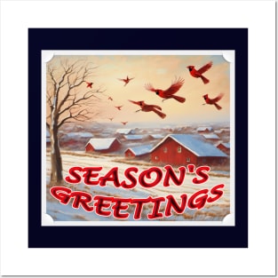 Season's Greetings Winter Wonderland Posters and Art